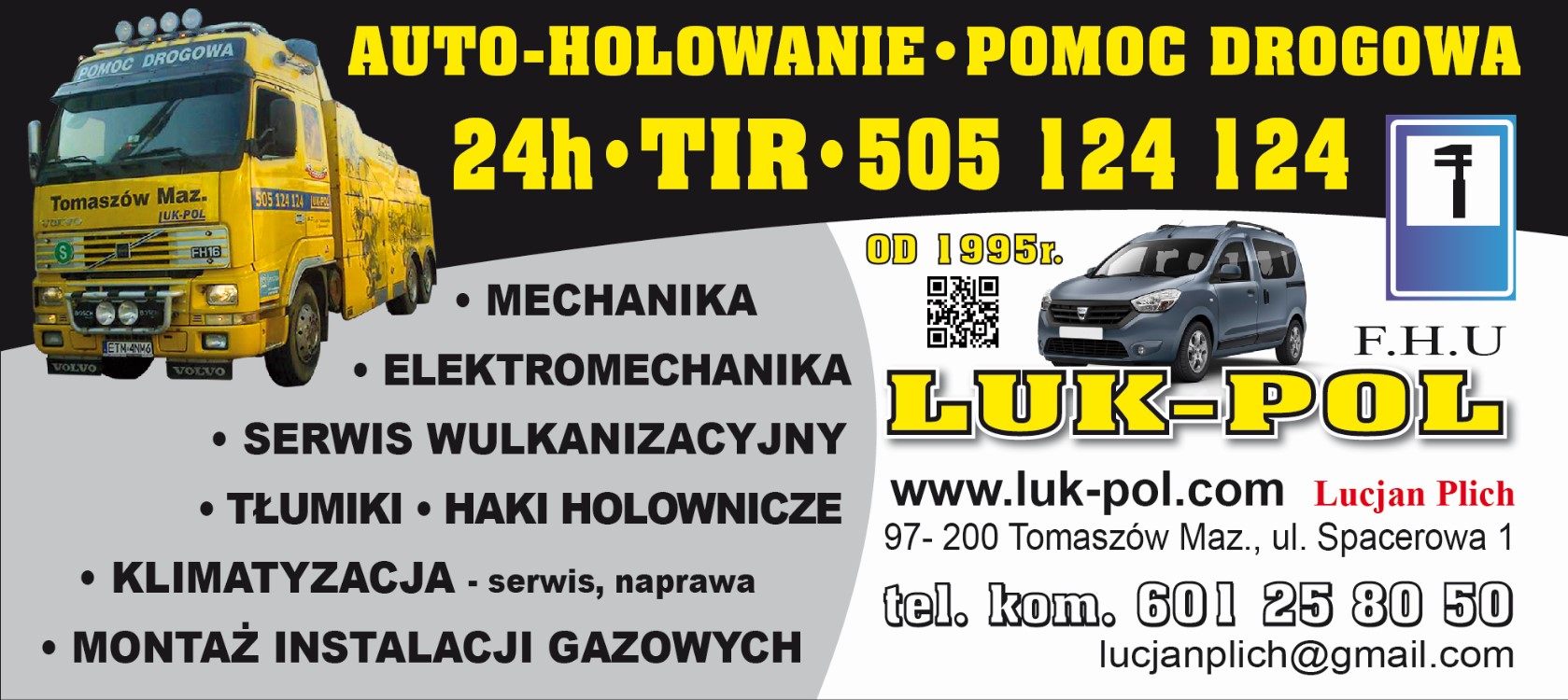 Luk-Pol Lucjan Plich Pomoc Drogowa Tomaszów Mazowiecki - pomoc drogowa TOMASZÓW MAZOWIECKI autoholowanie TOMASZÓW MAZOWIECKI